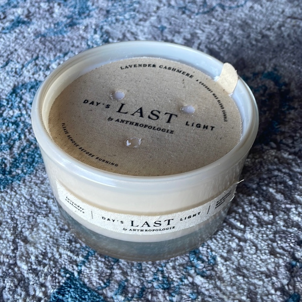 Anthropologie candle lavender cashmere